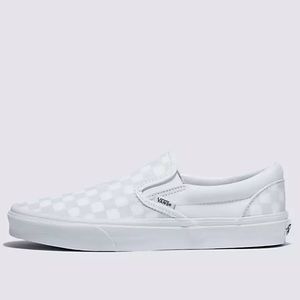 New Classic White Slip-On Checkerboard Shoe!